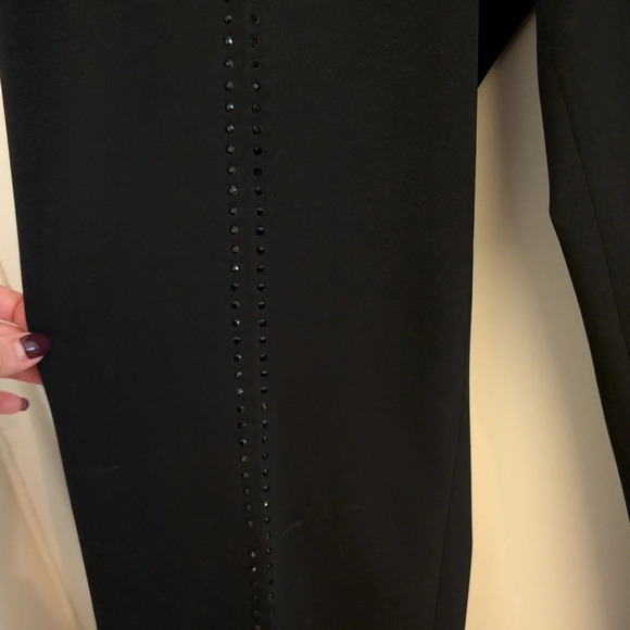 Cambio Wide leg Black Rhinestone Trousers size 16 - Picture 3 of 7